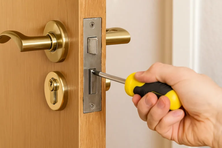 Como substituir uma fechadura de porta com defeito